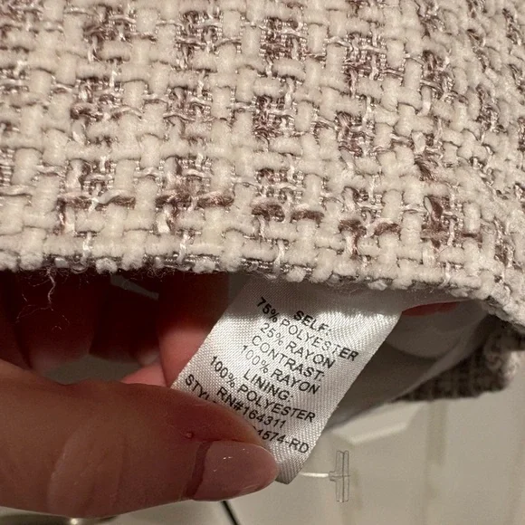 Aura Tweed Long Sleeve Sheath Dress with Ruffle Detail – Size M - Picture 5 of 7